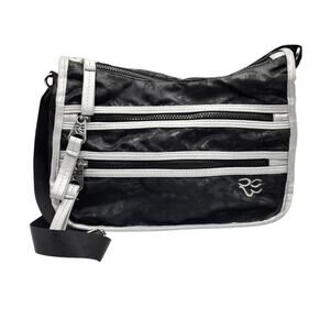 Rare Earth by Stone Mountain USA Black & Silver Multi-compartment Crossbody Bag